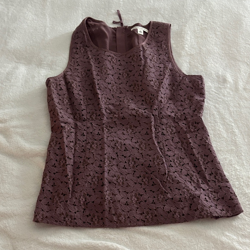 Banana Republic Lace Sleeveless Top in Purple